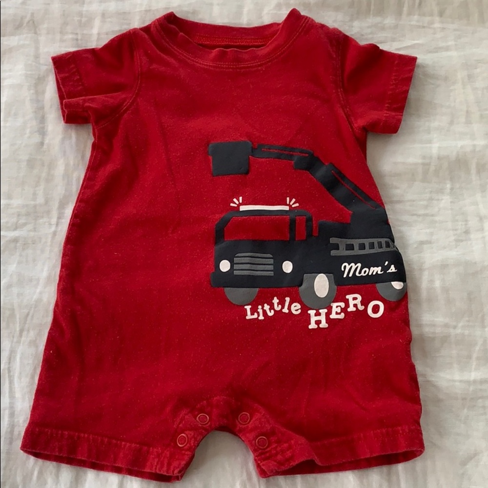Fire truck romper